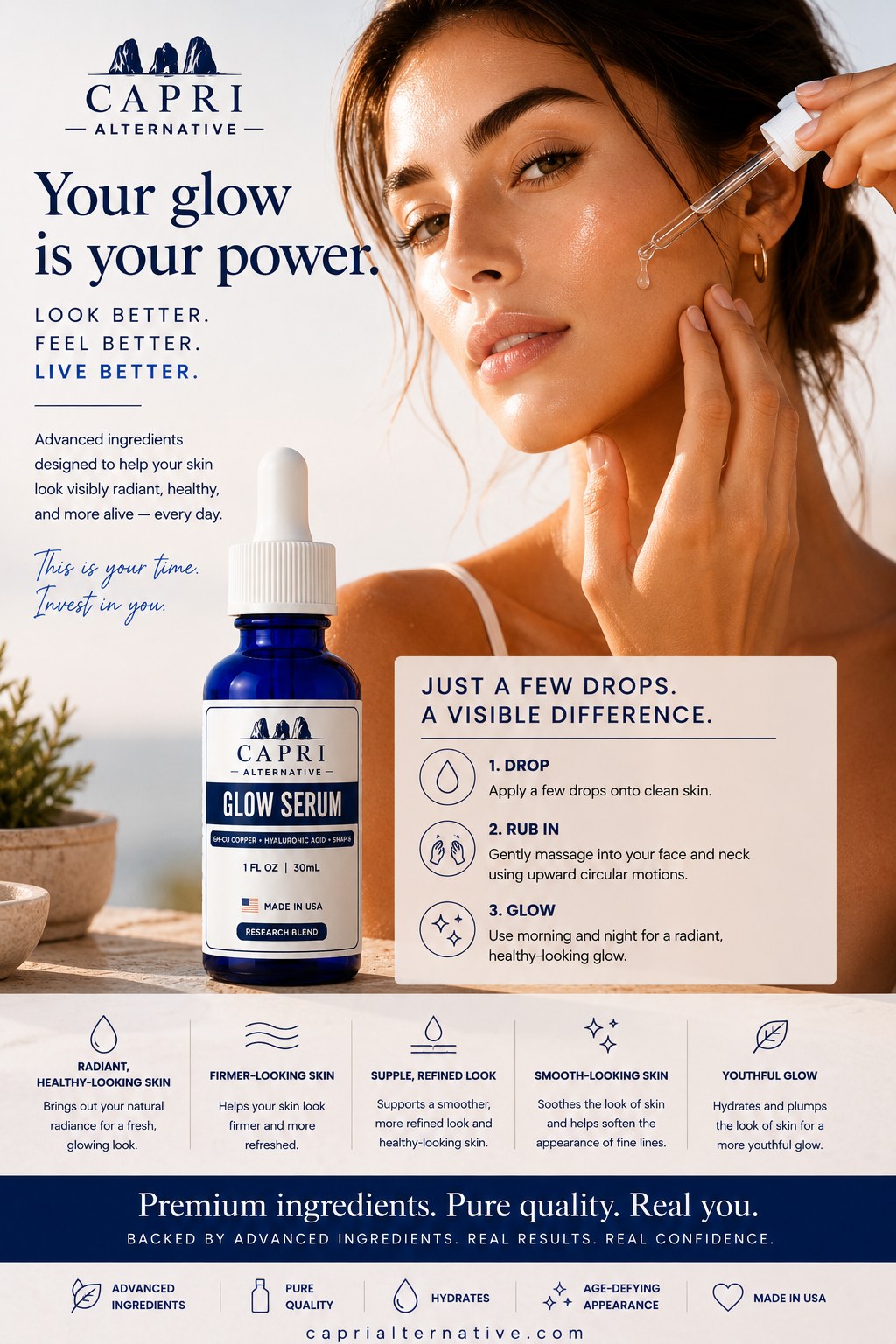 Capri Glow Serum — your glow is your power